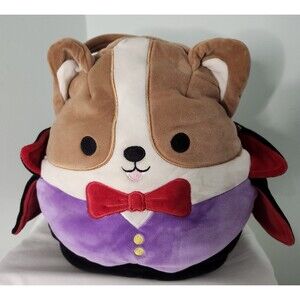 Squishmallow Reginald The Vampire Halloween Pail Bucket plush stuffed  10"